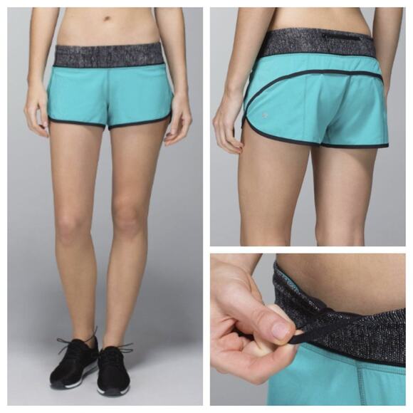 Lululemon Women's Run Speed Short Blue Tropics Size 10 - Picture 1 of 8